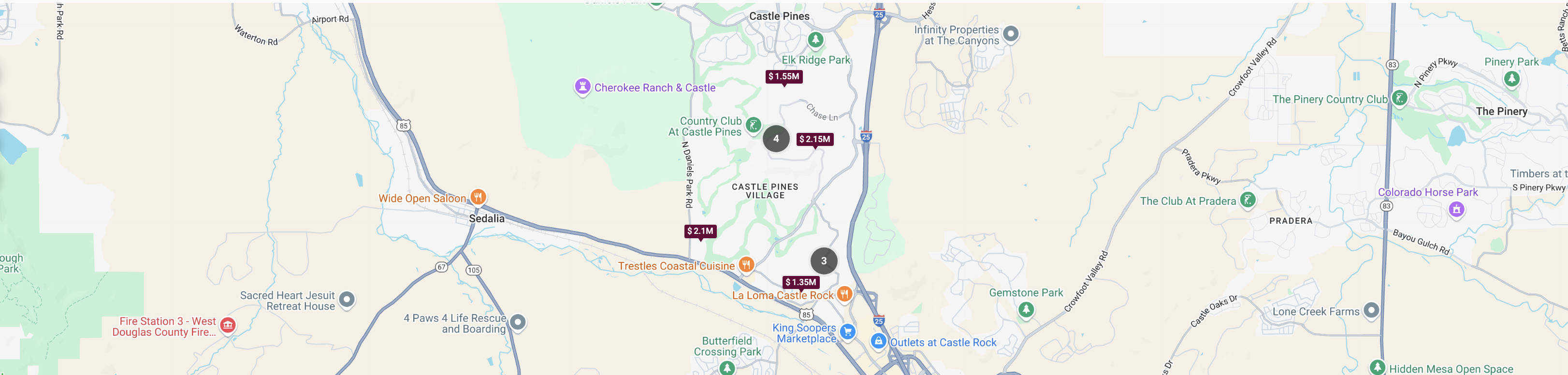 Castle Pines map